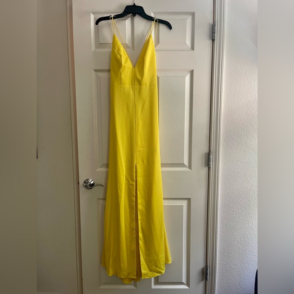 NWT Aidan by Aidan Mattox V-Neck Mermaid Gown - Picture 4 of 8